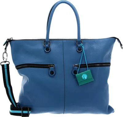 Produktbild von Gabs Leder Schultertasche Umhängetasche G3 Plus TG Ruga Tasca Laterale Shoulder Bag Oceano hellblau