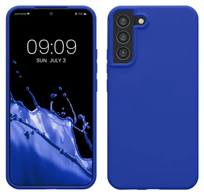 Produktbild von kwmobile Handyhülle für Samsung Galaxy S22 Plus Hülle - Case Silikon - Kabelloses Laden - Schutzhülle Cover in Baltik Blau