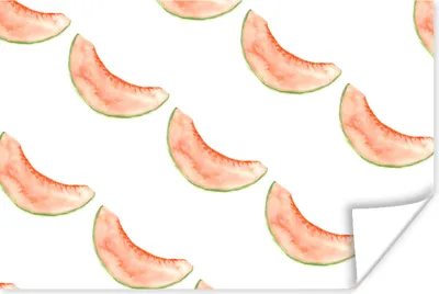 Produktbild von MuchoWow® Poster Melone - Obst - Aquarell 60x40 cm - Schlafzimmerdekoration