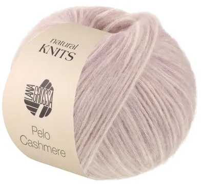 Produktbild von Lana Grossa PELO CASHMERE 50 g begeistert mit einer flauschigen Netzgarnstruktur Farbe 007 - Lila/Rohweiß