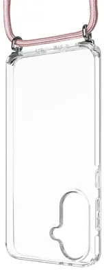 Immagine prodotto di Custodia per cellulare con cordino per Galaxy A36 5G, collo fisso MagPure con MagSafe, trasparente e rosa