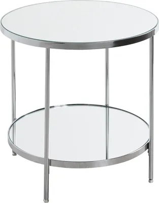 Produktbild von HAKU Beistelltisch chrom - Metall, Spiegel 5 mm, B/H/T: 44x46x44 cm