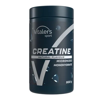 Produktbild von Vitaler's Sport Kreatin Monohydrat - Bioverfügbares, Mikronisiertes 200 mesh, Vegan - 500g, 100 Portionen (Geschmacksneutral)
