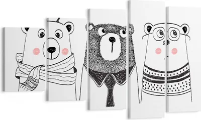 Produktbild von Bild auf Leinwand - Leinwandbild - Spaß süß Teddybär - 100x60cm - Wand Bild - Wanddeko - Wandbilder - Leinwanddruck - Bilder - Kunstdruck - Wanddekoration - Leinwand bilder - Wandkunst - EG100x60-2925
