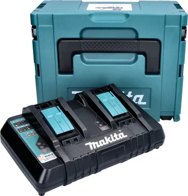 Produktbild von Makita DC 18 RD ZJ Doppel Schnellladegerät 14,4 V - 18 V LXT + Makpac
