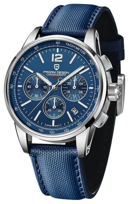 Produktbild von Herrenuhr Pagani Design Oneiro, Quarz, Chronograph, Blau / Silber