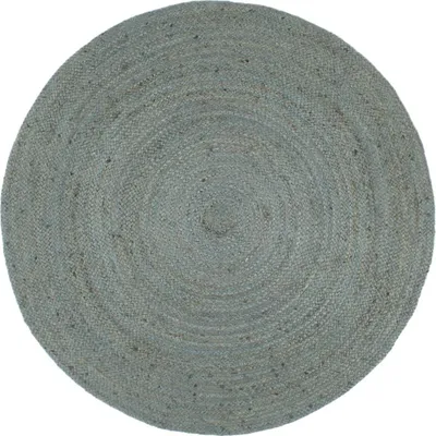 Produktbild von Hochwertig Teppich Handgefertigt Jute Rund 180 cm Olivgrün 343599