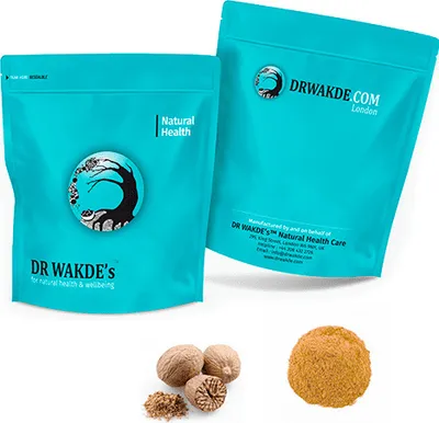 Produktbild von DR WAKDE'S Muskatnusspulver (Myristica fragrans) - 1 kg (2.2lb) | Rein, Raw & Getrocknetes Pulver | Ayurveda-Kräuter | Vegan | Nichts hinzugefügt