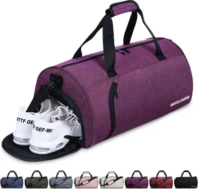 Immagine prodotto di BECOJADDE Borsa sportiva Donne Uomini 35L Borsa da viaggio Impermeabile Viola