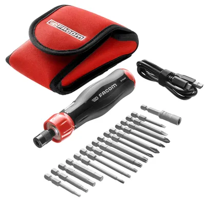 Image de FACOM Tournevis Assisté E-PROTWIST - ATPA4V.J16PB - Livré En Pochette Avec 15 Embouts