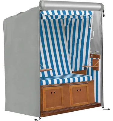 Produktbild von Strandkorb Schutzhülle Winterfest 420D Oxford 135x105x175/140cm Grau