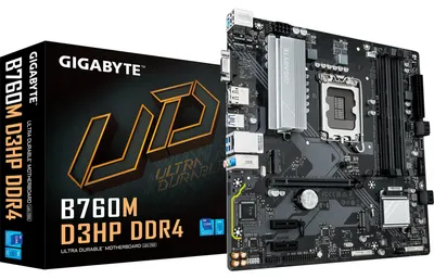 Zdjęcie produktu dla Gigabyte B760M D3Hp DDR4 - Płyta główna - micro ATX - gniazdo LGA1700 - chipset B760 - USB-C 3.2 Gen 1, USB 3.2 Gen 1 - Gigabit LAN - wbudowany układ graficzny (wymagany procesor)