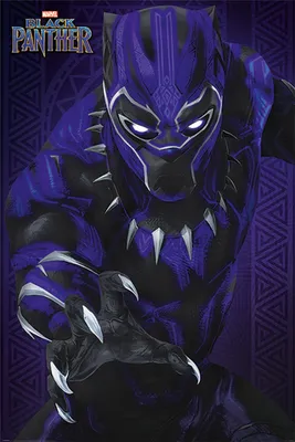 Zdjęcie produktu dla Plakat Pyramid Black Panther Glow o wymiarach 61 x 91,5 cm.