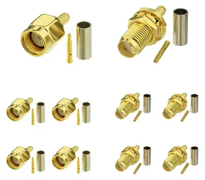 SMA-Steckverbinder-Set, 10er-Pack, für RG174/RG316/RG188