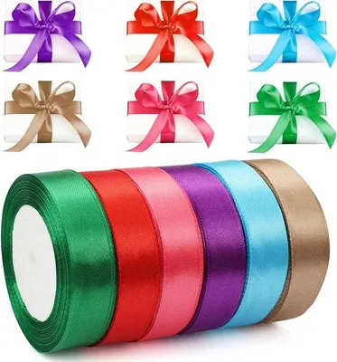 Immagine prodotto di Nastro di raso colorato in poliestere da 20 mm per il fai da te e le confezioni regalo