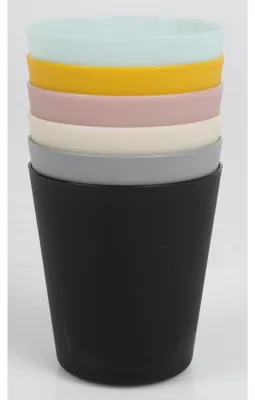 Image de BURI gobelets en plastique set de 6 265ml réutilisables fête cocktail eau bière plastique