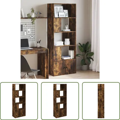Produktbild von The Living Store Bücherregal Räuchereiche 70x36x189 cm Holzwerkstoff