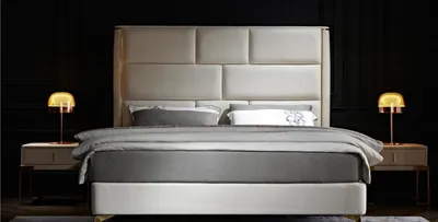 Produktbild von Luxus Schlafzimmer Bett Polster Design Doppel Hotel Betten Hotel Möbel Samt Neu
