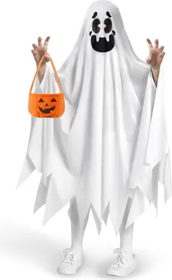 Zdjęcie produktu dla Kostium dziecięcy duch Halloween cukierek albo psikus duży 10-12 lat