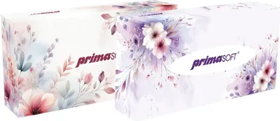 Image de Mouchoirs en papier Primasoft, 2 plis, cellulose, blanc, boîte de 100