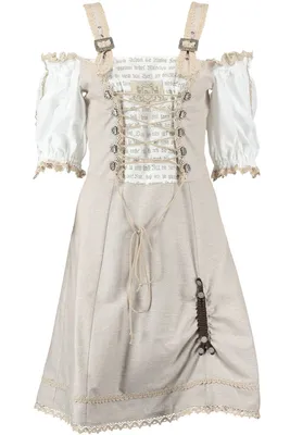 Produktbild von 1-teiliges Midi-Dirndl Landhaus Kleid Dirndel, Größe:38, Farbe:Natur