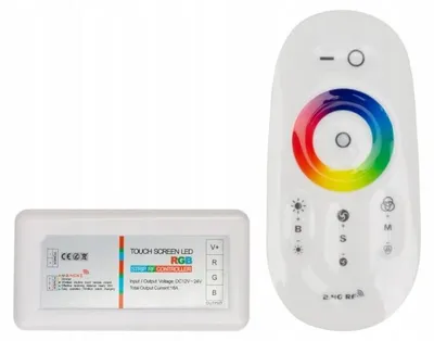 Image de ECO LIGHT Contrôleur LED RGB RF 18 A 216 W 12-24 V TÉLÉCOMMANDE TACTILE INTELLIGENTE