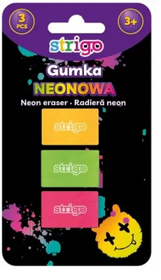 Produktbild von Strigo Neon Radiergummi 3 Stück Schlamperetui Zubehör