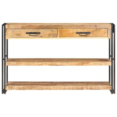 Image de vidaXL Buffet 120x30x75 cm Bois massif de manguier rugueux