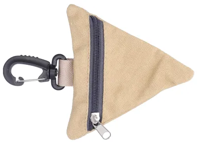 Obrázek produktu pro Přenosná peněženka z oxfordské tkaniny – outdoorová trojúhelníková ledvinka na peníze a klíče s přezkou – khaki