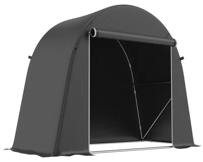 Produktbild von Outsunny Garagenzelt 245x120x200 cm wasserdicht Fahrradgarage Dunkelgrau