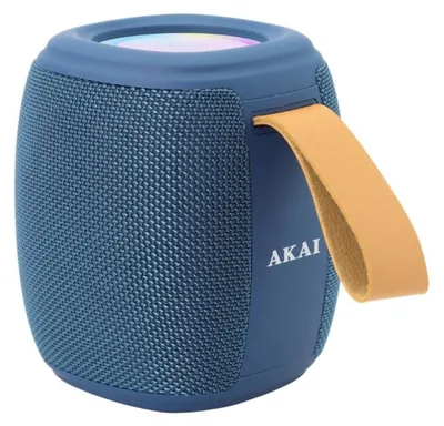 Obrázok produktu pre Prenosný reproduktor Akai Abts-V5Bl, maximálny výkon 3 W, frekvenčný rozsah 20–20 000 Hz, modrý