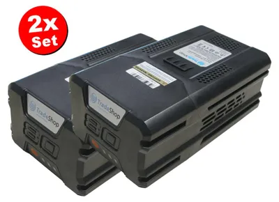 Produktbild von 2x Li-Ion Akku 80V 4000mAh für Stiga 80V Rasenmäher / Greenworks 80V Elektro-Werkzeuge (Rasenmäher, Heckenschere, Kettensäge,...) - ersetzt G80B4