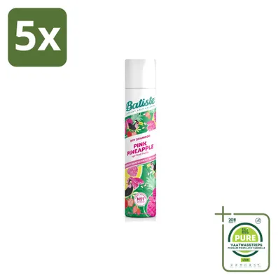Imagen del producto de 5 unidades de champú seco Batiste Pink Pineapple, 200 ml cada uno. Paquete grande