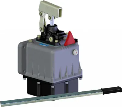 OMFB Handpumpe hydraulisch PMS25 3L Vorratsbehälter 25cm³ Aluminium / Kunststoff + Pumphebel