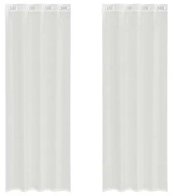 Produktbild von vidaXL Voile Vorhänge mit Ösen 2 Stk. Weiß