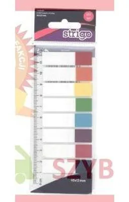 Imagen del producto de Marcadores índice de 45x12 mm con regla, marca STRIGO