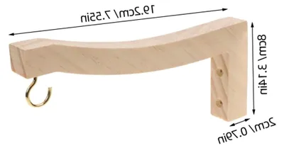 Produktbild von 2 Stück Holzhänger für Zimmerpflanzen Wandhaken für Blumentöpfe Aufhänger für Topfpflanzen im Retro-Design für Haus und Garten