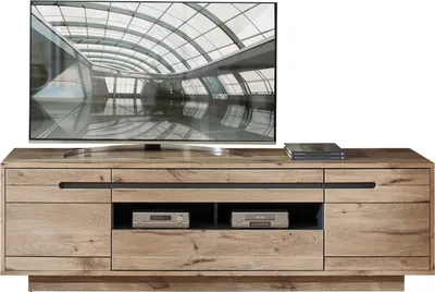 Produktbild von TV-Board >Bellano< in Viking Oak Nachbildung, MDF, Spannplatte - 205x63x44cm (BxHxT)