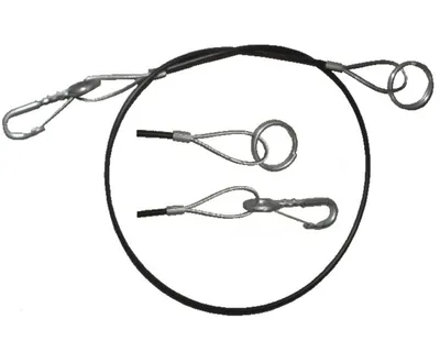 Produktbild von 2 Stück Abreißseil / Sicherungsseil für PKW Anhänger - Länge: 1 Meter