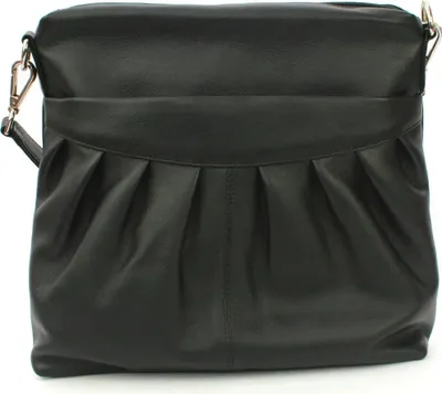 Produktbild von Eastern Counties Leather - Damen Handtasche "Leona", Gerafft, Leder EL429 (Einheitsgröße) (Schwarz)