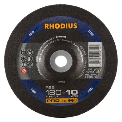 Produktbild von Rhodius Schleifscheibe RS 2 180x10x22,23mm Stahl Proline - 200266