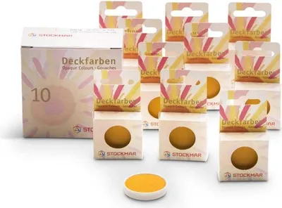 Produktbild von Stockmar Farbnäpfe Plakatfarbe saftgrün 10 Stück kreatives Malen