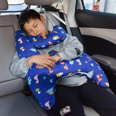 Immagine prodotto di Cuscino da viaggio a forma di H, per bambini, ideale per lunghi viaggi in auto, cuscino per il collo lavabile