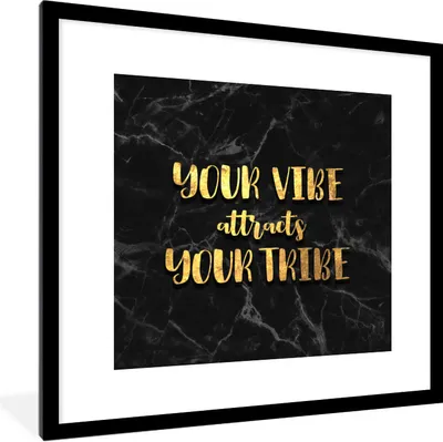 Produktbild von MuchoWow® Gerahmtes Poster Zitate - Sprichwörter - Gold - Marmor 40x40 cm - Poster mit Schwarzem Bilderrahmen Wandposter Rahmen Foto Bilder - Poster - Plakat im Rahmen