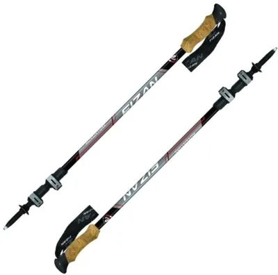 Zdjęcie produktu dla Fizan Adventure Black/Grey 70 - 140 cm Kije trekkingowe