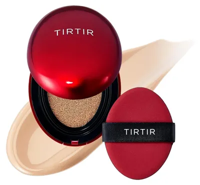 Obrázok produktu pre TIRTIR Mask Fit Red Cushion, Kompaktné puzdro, Citlivá pokožka, Pokožka so sklonom k ​​akné, Univerzálna pleť, Hydratačné, Výživný, Vyhladenie, Proti začervenaniu, Hydratačný, Neutrálny, Béžová, 23N