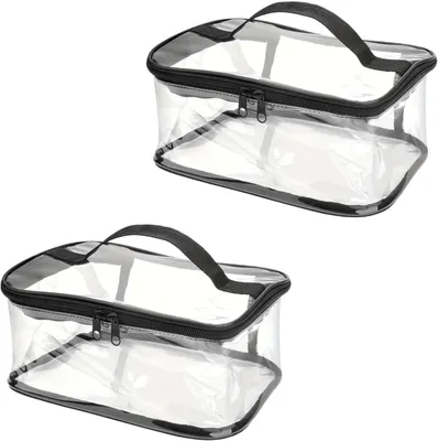 Obrázek produktu pro Voděodolná toaletní taška, průhledné PVC, uni, cestovní velikost, pro kosmetiku