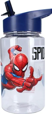 Zdjęcie produktu dla Kubek do picia dla dzieci Spiderman - ze słomką i uchwytem, 450 ml