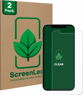 Produktbild von 2x ScreenLeaf Schutzfolie für Apple iPhone 12 / 12 Pro nachhaltiger Displayschutz Display Schutz Folie Klar Transparent