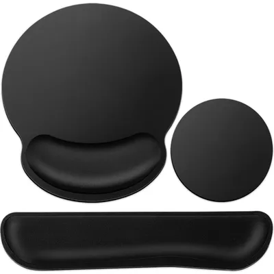 Produktbild von Ergonomische Mausmatte - Mauspad mit Handballenauflage - Tastatur - Becherpad - Rutschfest - Schmerzlindernd - Gaming Mauspad
